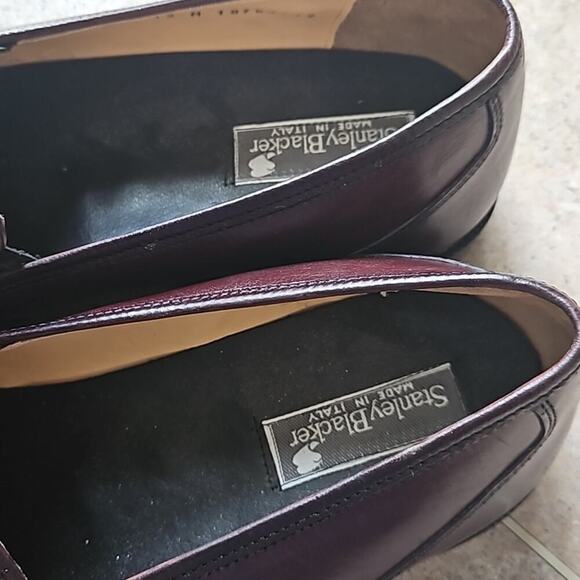 NEW! STANLEY BLACKER Men\'s Made In Italy Slip On Leather Tassel Loafer Shoe 13M. main image 7